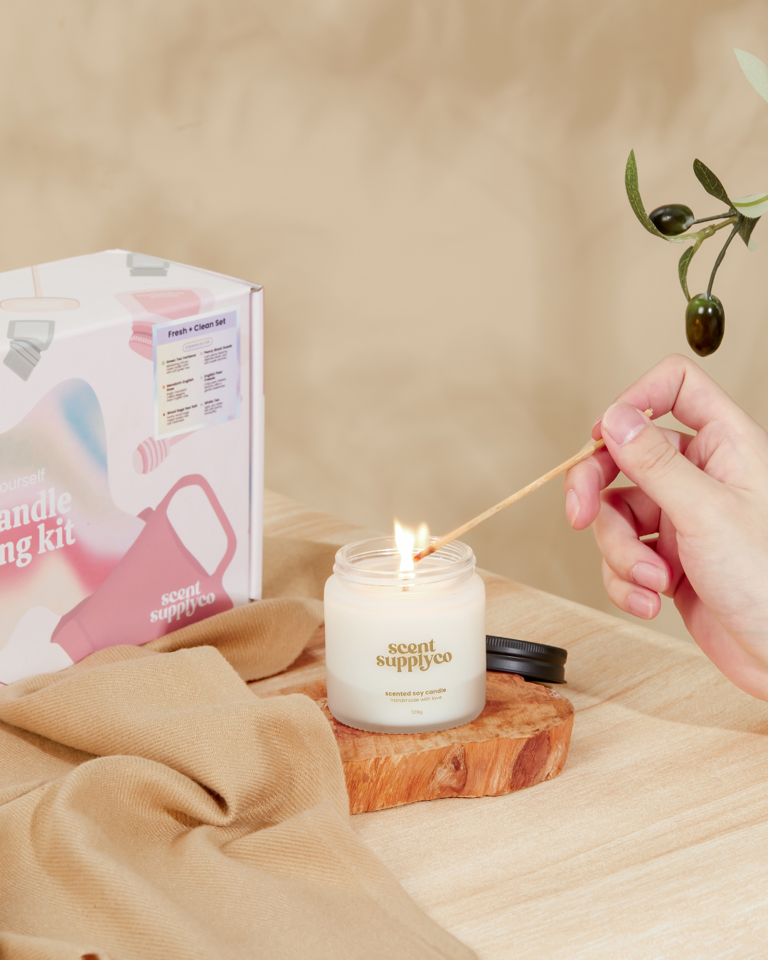 DIY Soy Candle Making Kit (Fresh & Clean Scent Set)