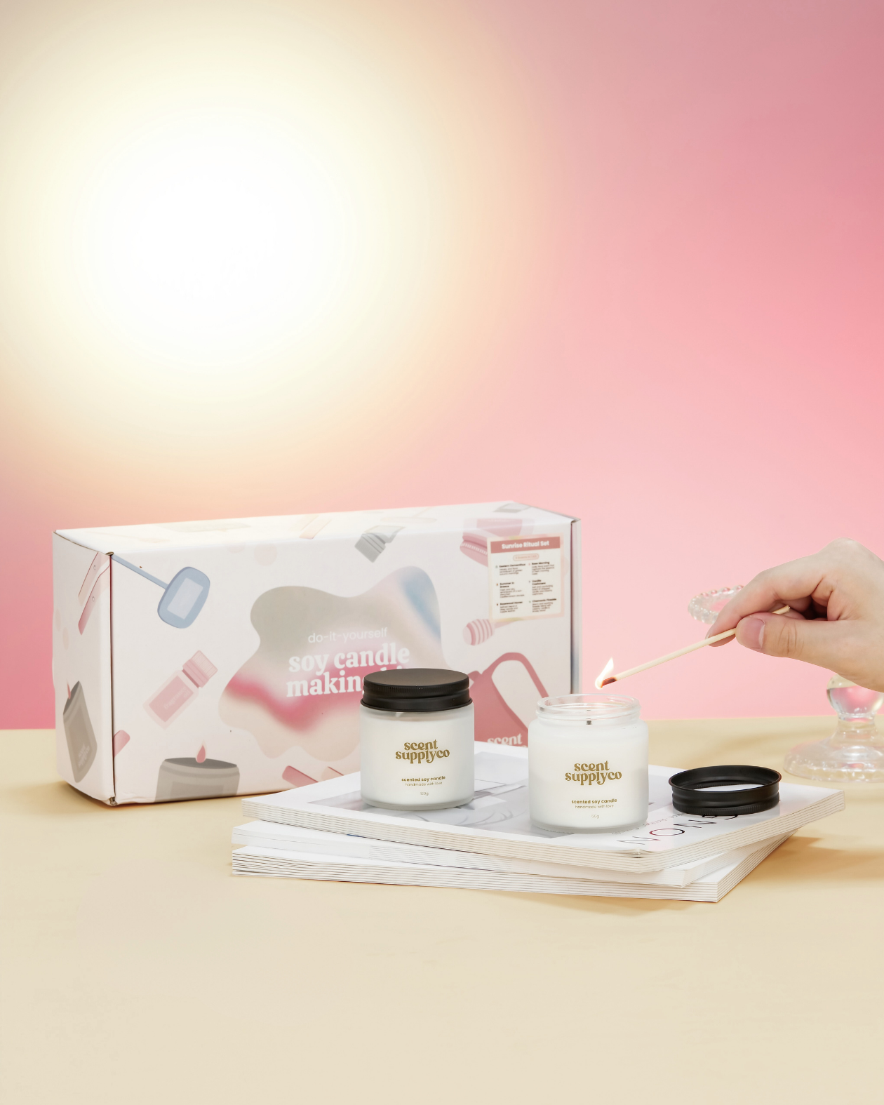 DIY Soy Candle Making Kit (Sunrise Ritual Scent Set)