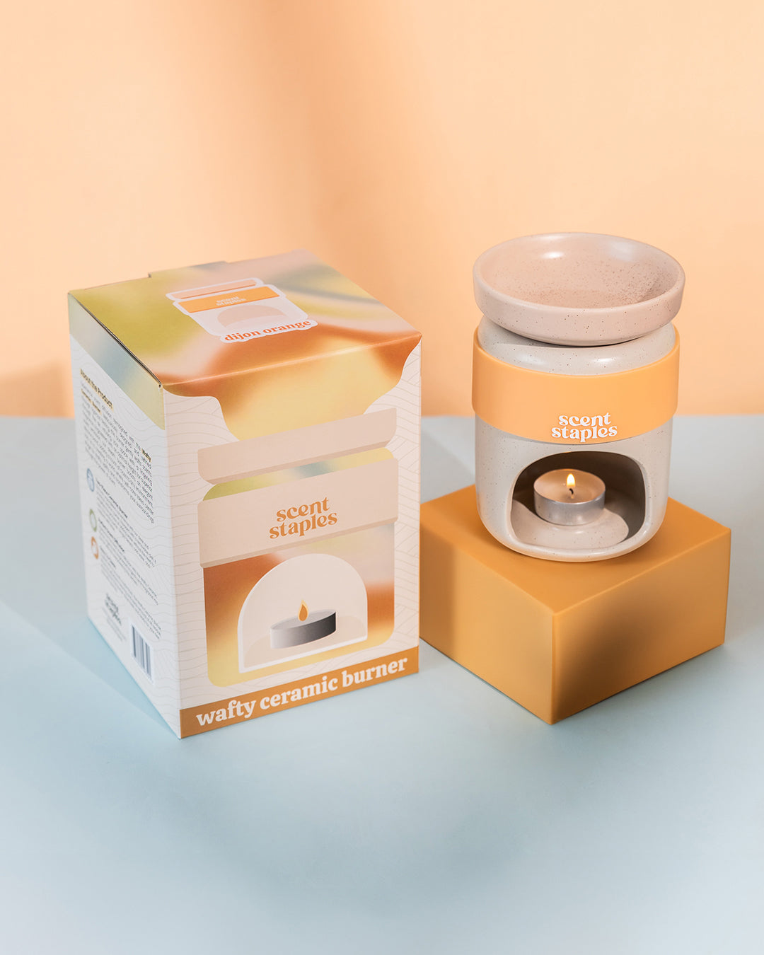 Wafty Ceramic Burner In Dijon Orange